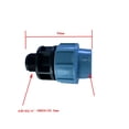 thumbnail image 4 of Interfaz de Tubería de 20/25/32 Mm de Diámetro de Salida a Conectores de PE de Rosca / de 1/2 "3/4" 1 "accesorios de Tubería de Plomería  25mm Yotijar adaptador de manguera, 4 of 4