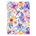 thumbnail image 2 of Flowers Unicorn Ring Binder Notebook Journey Note Diary College Ruled Spiral Notebook Study Loose Leaf Paper A5 60 Pages, 2 of 8