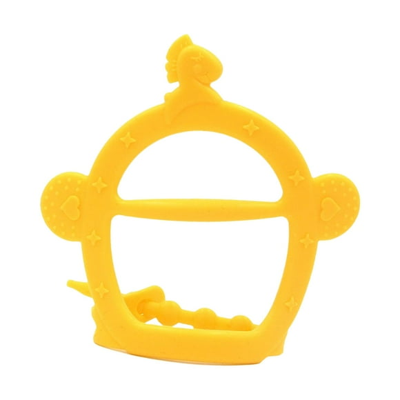 Juguetes de silicona para dentición del bebé Anti comer herramienta divertida mordedor de dentición suave, para bebés Amarillo Yotijar Mordedor para la dentición