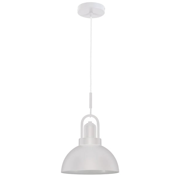 Dainolite 1 Light Pendant in Matte White