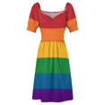 thumbnail image 5 of Seamless Repeating LGBTQ Pride Flag Background Sleeveless Dress long dresses for women, 5 of 6
