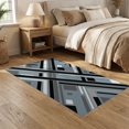 thumbnail image 2 of ODIKA 5'x7' Washable Area Rug Modern Design With Bold Diagonal Bands Abstract Striped Minimalist Playful for Dining Room, Under Table, Home Office, Non-Slip Chair-Friendly, 2 of 7