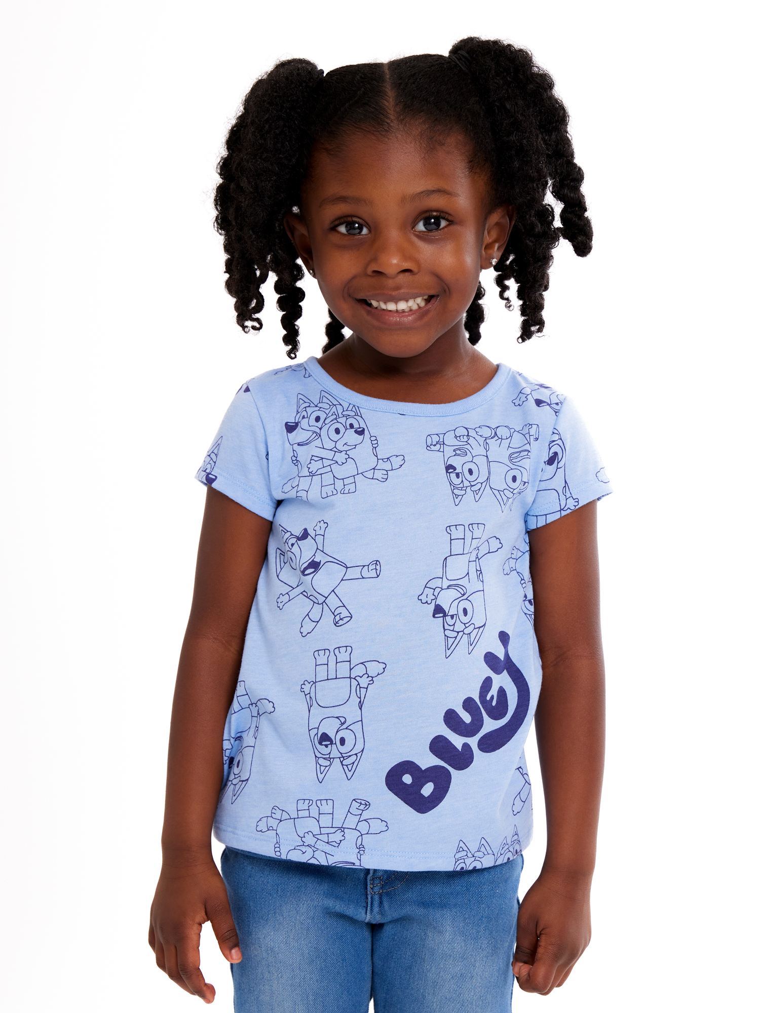 Bluey Toddler Girl Graphic Print Fashion T-Shirts, 4-Pack, Sizes 2T-5T - image 2 of 14