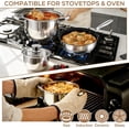 thumbnail image 4 of Stainless Steel Cookware Set - 15 Pieces Pots and Pans Nonstick Pot and Pan Set Includes 1 Frying Pans, 5 Pots, 6 Lids and 3 Utensils, with Stay Cooling Handle, Induction & Oven Safe, 4 of 5