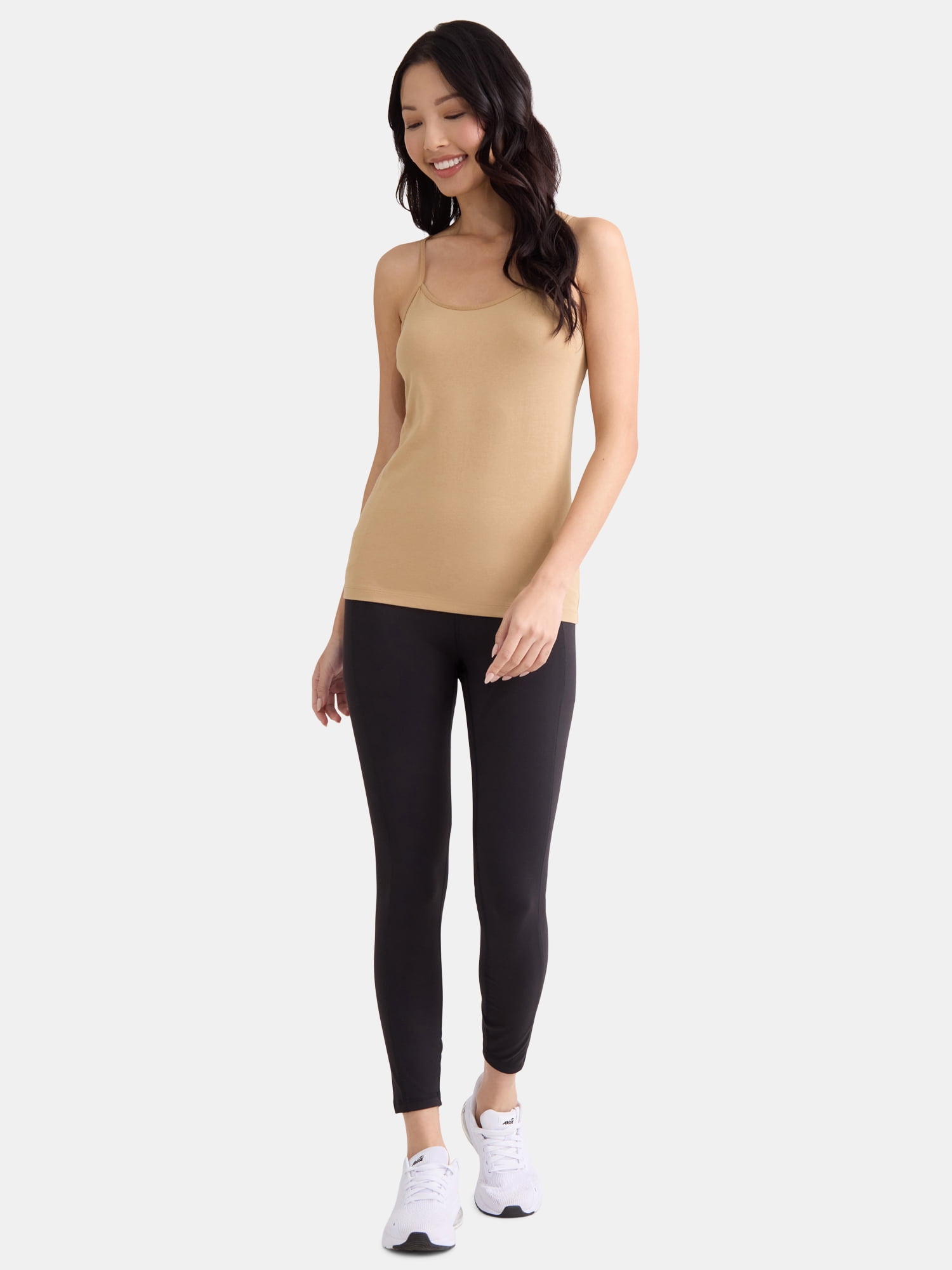 Time and Tru Women’s Cami Top with Adjustable Straps, Sizes XS-XXXL