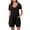 Black, variant on Rompers for Women Summer V-neck Sleeveless Scoop Neck Short Jumpsuits Loose Fit Button Overalls with Pockets Army Green 8(L)