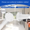 thumbnail image 4 of GIRACOA 2-in-1 Adjustable Curtain Rod, No Drill Tension & Screw Mount, Octagon Anti-Slip Base, Holds 40 lbs, Rust-Resistant for Bathroom Bedroom Living Room Patio (51-109 Inch, White), 4 of 9