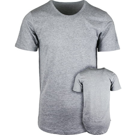 Athletic Heather Mens Hipster Hip Hop Long Drop Tail T (Best Mens Hipster Clothing Websites)