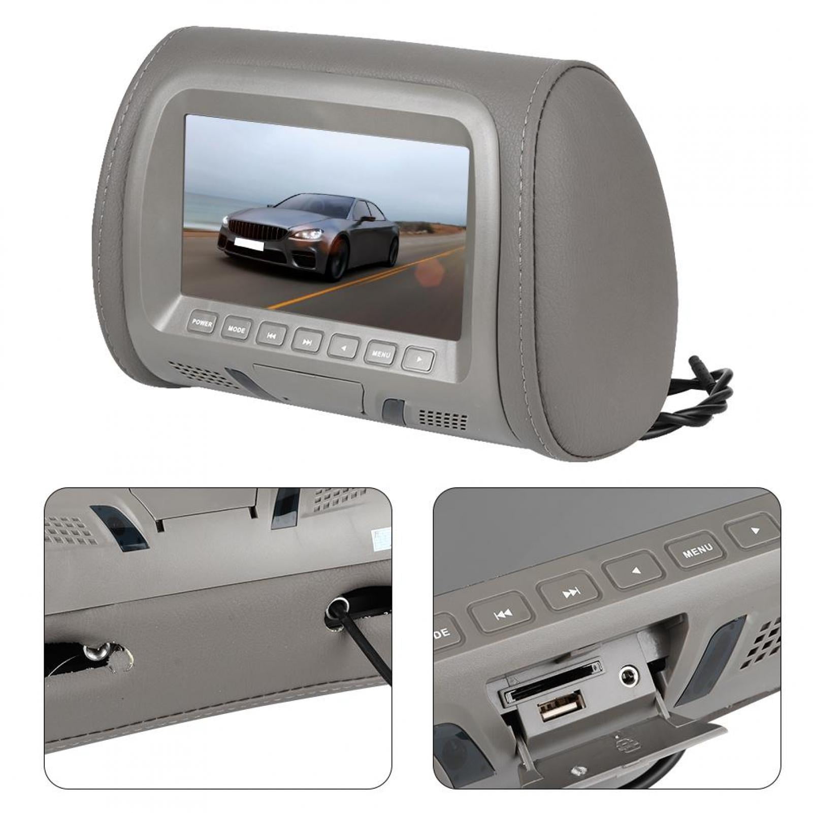 Car Monitor 7in Headrest Video Media Player for Car Beige 