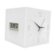 thumbnail image 2 of Reloj de pared esquinero de doble cara, indicador de temperatura, silencioso, con mes, fecha y semana Blanco puro, 2 of 9