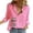 Pink, variant on yunLCZ Women's Button Down Shirt Fashion Women's Loose Button Solid Lapel Long Sleeves T Shirt Blouse Tops
