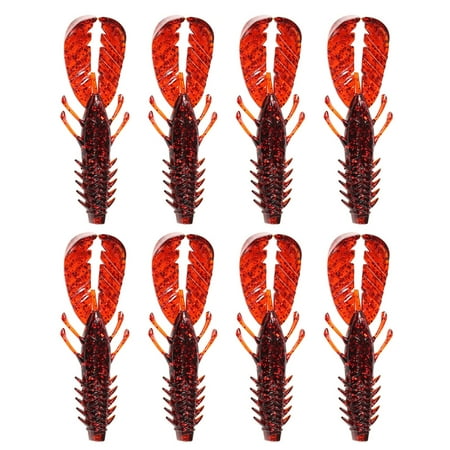 8pcs Artificial Swimbait Saltwater Fishing Tackle Fishing Baits Lure Shrimp Soft Baits 7.5cm 3.7g Shrimp Lures