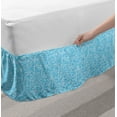 thumbnail image 2 of Mosaic Bed Skirt, Monochromatic Minimal Triangles Repetition, Elastic Bedskirt Dust Ruffle Wrap Around for Bedding Decor, 4 Sizes, Aqua Ceil Blue, by Ambesonne, 2 of 2