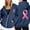 Navy, variant on Arlun Womens Zipper Up Hoodies Sweatshirts Cancer Awareness Month Long Sleeve Hooded Tops Casual Loose Fit Comfortable Fall Winter Jackets White XL