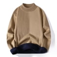 thumbnail image 3 of Suéter de terciopelo de una pieza de otoño e invierno para hombre, suéter de cuello alto de color sólido, suéter informal para jóvenes, abrigo para hombre, 3 of 6