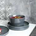thumbnail image 4 of Stone Lain Celina 16-Piece Stoneware Round Dinnerware Set, Service for 4, Gray Matte, 4 of 8