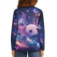 thumbnail image 3 of Jiueut Galaxy Axolotl Girls Tee Shirt Toddler Girl Long Sleeve Tops 11-12 Y Kids Cute Athletic Shirt for Active Crew Neck Sweatshirts for Toddler Tshirt for Fall Clothes, 3 of 7