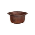 thumbnail image 2 of 10" Round Hammered Copper Bar Sink w/ 2" Drain Opening, 2 of 2