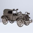thumbnail image 3 of Modelo de coche antiguo de hierro, modelo clásico de coche de juguete para decoración de mesa (gris plateado), 3 of 5