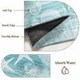 thumbnail image 6 of Turquoise Coastal Round Area Rug 3.3Ft Washable Circle Rugs for Dining Room Table, Nautical Coral Starfish Shell Seahorse Ocean Non-Slip Carpet Floor Mats Indoor Outdoor Carpet Runner Home Decor, 6 of 8