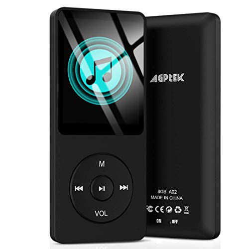 AGPTEK A02 8GB MP3 Player Dark Blue 70 Hours Playback Lossless Sound Music Player,Supports up to 128GB 