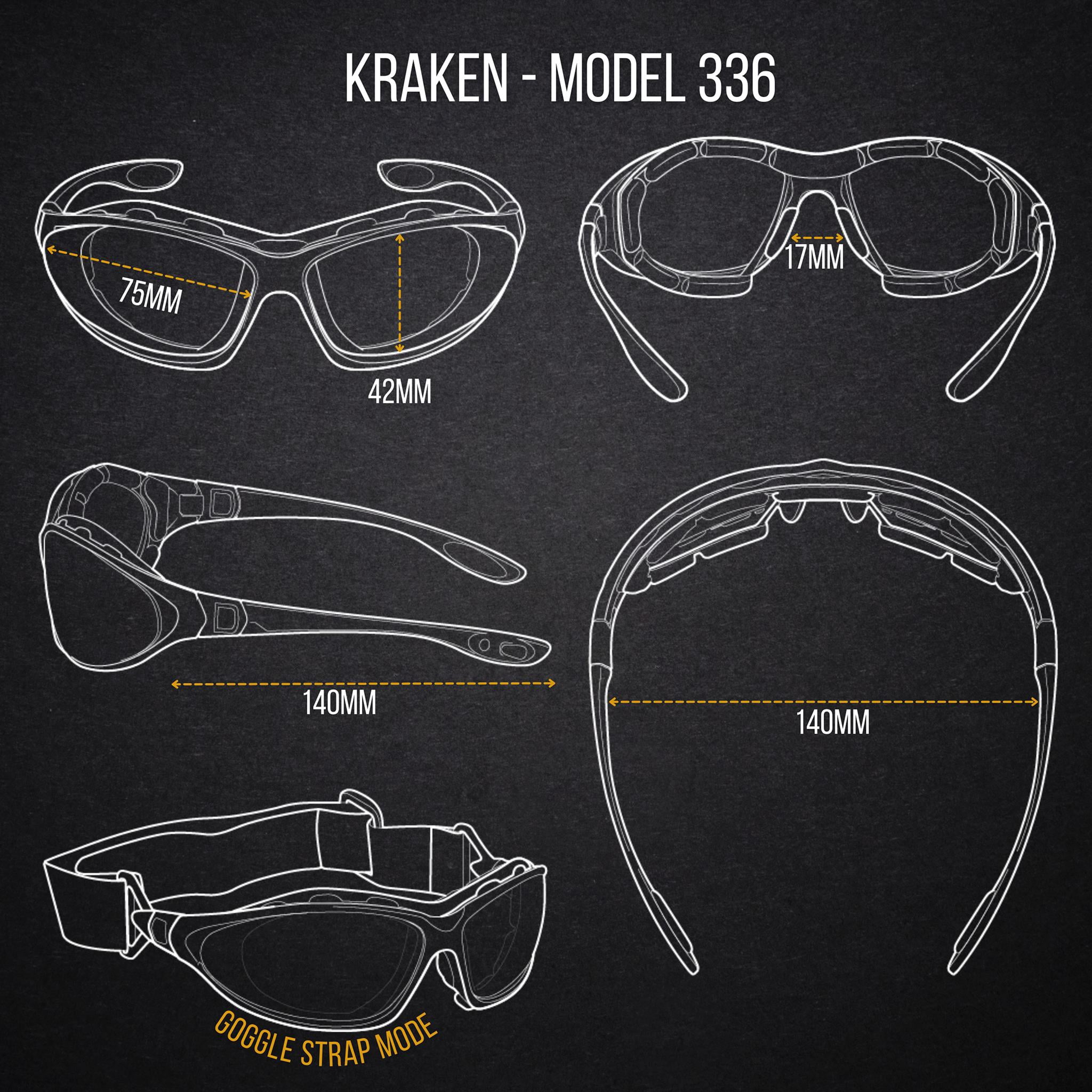 WYND Blocker Kraken Motorcycle Riding Glasses Dry Eye Sunglasses (M336 - Crystal, Silver Mirror)