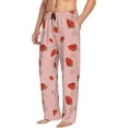 thumbnail image 3 of Kdxio Cute Strawberry C Print Men's Sleep Pajama Pant Lounge Pants with Pockets, 3 of 8