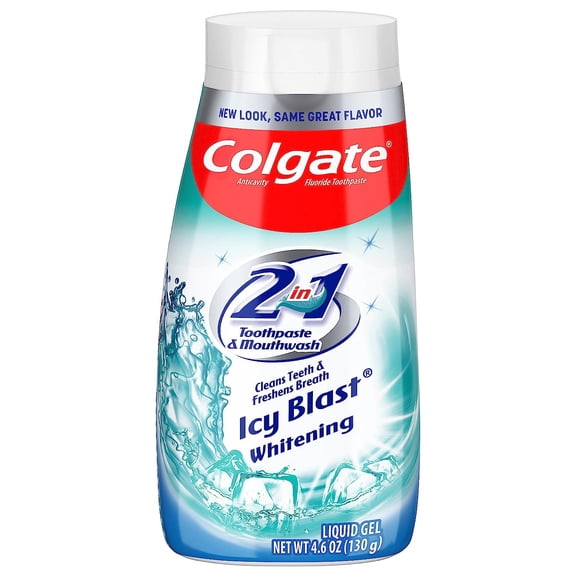 Colgate 2-In-1 Toothpaste And Mouthwash Whitening Icy Blast - 4.6 Oz