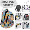 thumbnail image 4 of Yspwyqan Kids Backpack Set for Elementary, Blue Fruit Capybara Backpack and Lunchbox with Padded Straps, Large Capacity Multi-Pocket Daypack for Boys Back to School, 4 of 7