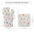 thumbnail image 2 of Watercolor Bird Oven And Pot Holders Sets, Heat Resistant Pads Kitchen Decor for Cooking Baking BBQ Grilling, Christmas Kitchen Gifts, 2 of 6