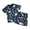 Navy, variant on Sunnyoo Big Boys Cotton Outfits Planet Print Short Sleeve Tshirt Shorts Set, Sizes 2-8