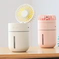 thumbnail image 5 of Mini ventilador portátil de escritorio con pulverizador, humidificador de aire para casa, oficina y coche (blanco), 5 of 5