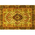thumbnail image 1 of Ahgly Company Machine Washable Indoor Rectangle Persian Yellow Traditional Area Rugs, 8' x 10', 1 of 4