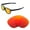 Fire Red Mirror Coated - Polarized, variant on Walleva Transition/Photochromic Polarized Replacement Lenses for Oakley Stringer Sunglasses
