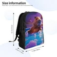 thumbnail image 4 of Fotbe Capybara Bathtub Fun Travel Laptop Backpack, Business Slim Sturdy Laptops Backpack, Water Resistant College School Computer Bag Gift for Men & Women Fits 15.6 Inch Notebook, 4 of 8