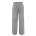 thumbnail image 5 of JoliSweat No Front Seam High Waisted Wide Leg Yoga Pants for Women with Side Pockets Lounge Buttery Soft, 5 of 7