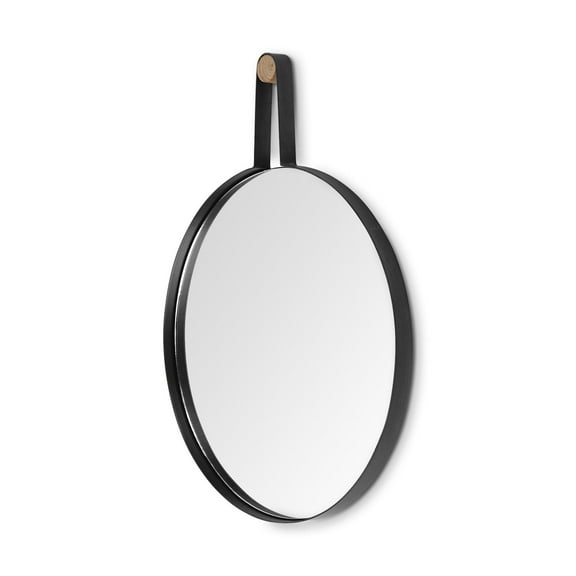 Mercana Collie Oval Metal Decorative Wall Mirror in Black