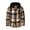 Khaki&04^0720B, variant on Fabrcox Men's Hooded Plaid Shacket Long Sleeve Button Down Checkered Shirt Jacket with Chest Pockets Lightweight Casual Fall Outerwear S