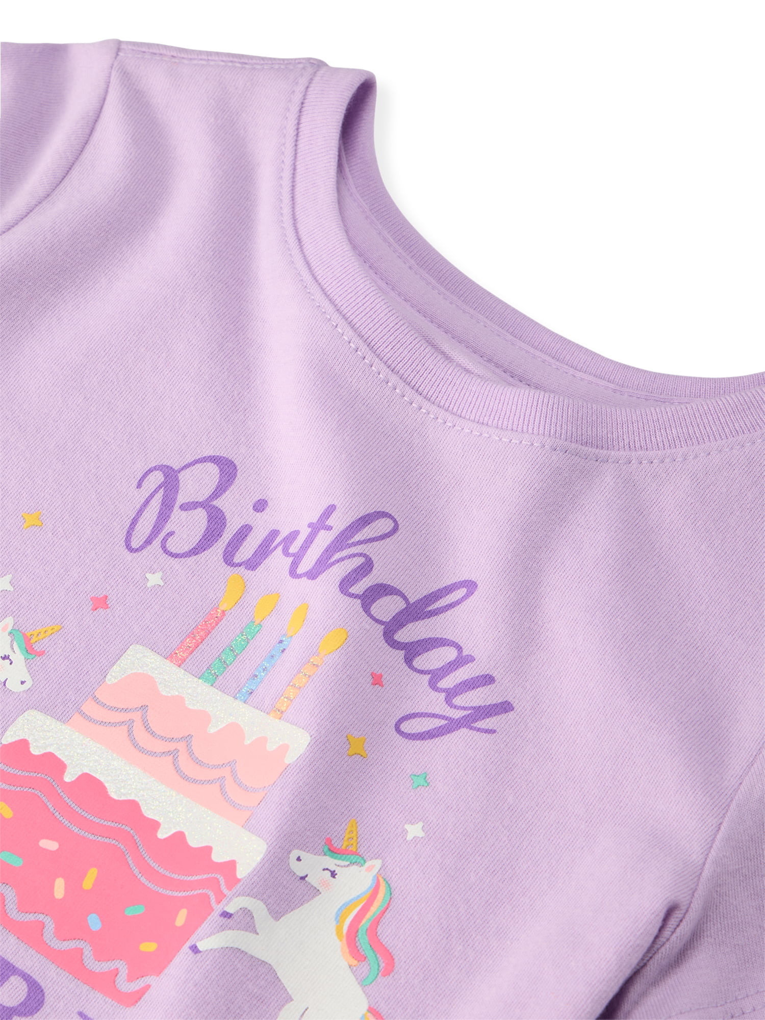Garanimals Newborn, Baby & Toddler Girl Cotton Short-Sleeve Graphic T-Shirt, Sizes 0-6T