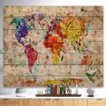 thumbnail image 2 of Design Art - Aquarelle Vintage de Carte du Monde, 2 of 5