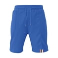 thumbnail image 2 of Mens Waffle Shorts Casual Elastic Waist Drawstring 2026 Summer Beach Lounge Short Royal Blue XL, 2 of 8