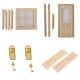 thumbnail image 1 of 1/12 casa de muñecas en miniatura sin pintar puerta de la ventana de madera persianas accesorios, 1 of 9