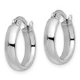 thumbnail image 3 of FJC Finejewelers 14 kt White Gold Hoops Polished Hoop Earrings 17 mm x 16 mm, 3 of 6