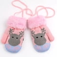 thumbnail image 2 of SILENRADAWN Warm Knitted Gloves for Kids Use Made of Acrylic Pink Color One Pair Fits Winter Days, 2 of 8