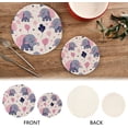 thumbnail image 3 of Coolnut Cute Elephant Round Woven Potholders Set Trivets for Hot Dishe Heat Resistant Non-Slip Trivets for Cooking and Baking Kitchen Home Decor, 3 of 7