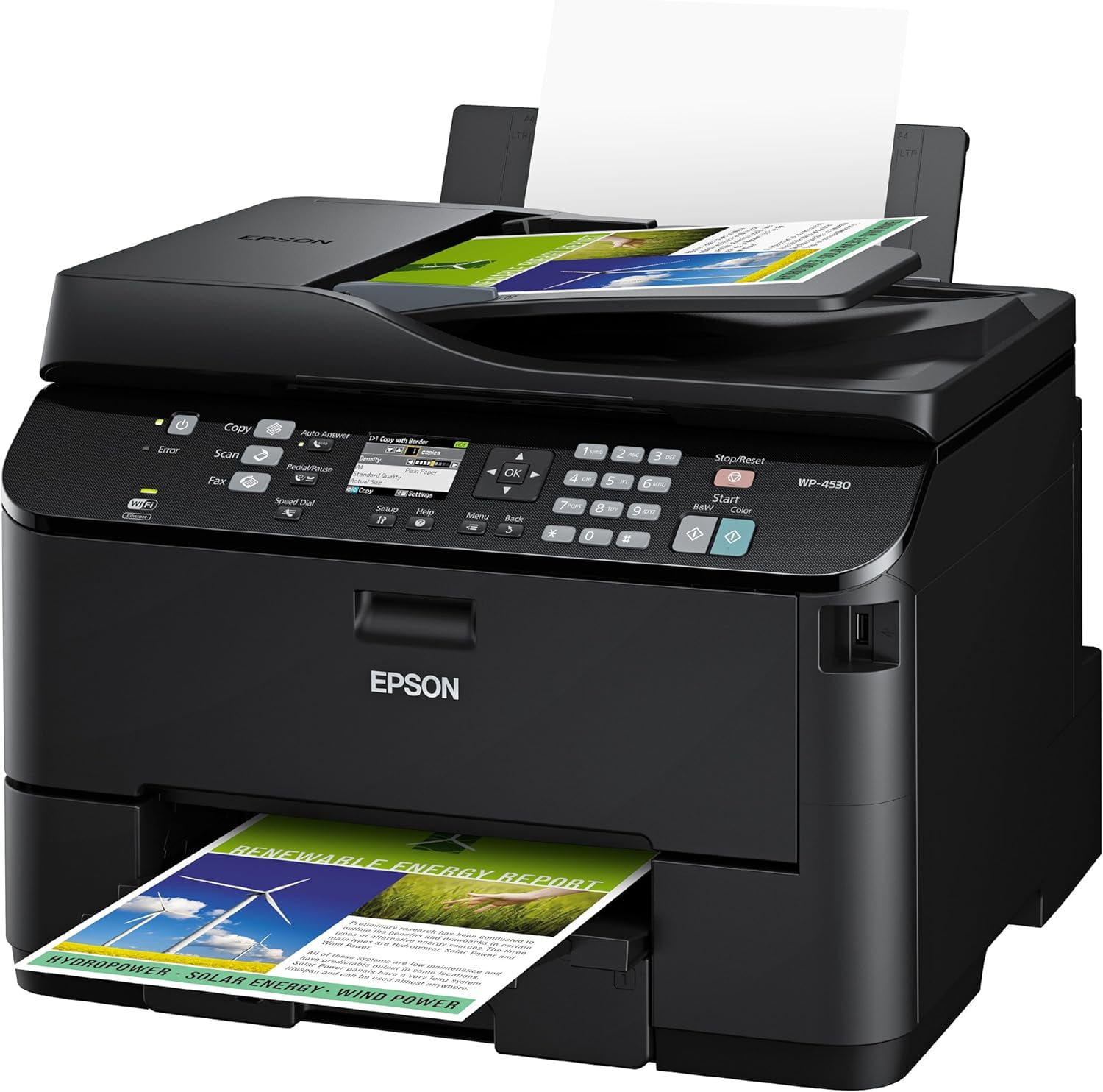 Epson WorkForce Pro WP-4530 Wireless All-in-One Color Inkjet Printer – Copier, Scanner, Fax with Wi-Fi, Model C11CB33201
