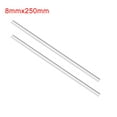 thumbnail image 5 of 8mmx247mm Straight White Line Solid Acrylic Round Rod Bar 2pcs, 5 of 5