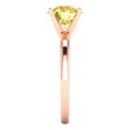 thumbnail image 3 of Clara Pucci 14K Rose Gold 2ct Citrine Solitaire Ring for Women, 3 of 8