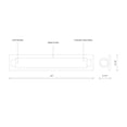thumbnail image 2 of Kuzco Lighting Charleston 24" Vanity Light, 120V ELV LED 3000K 90CRI 24W, 2 of 2