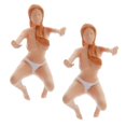 thumbnail image 1 of 2 piezas 1:64 escala Diorama figuras de niña juguetes de personajes de plástico para caja de cerillas Macarena Bikini Car Wash Figuras, 1 of 8